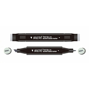 Brustro Twin Tip Alcohol Based Marker - Green Grey 1