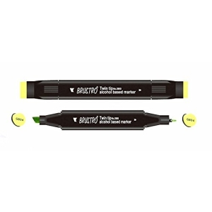 Brustro Twin Tip Alcohol Based Marker - Yellow Green