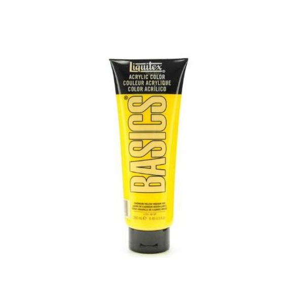 Liquitex Basics Acrylic Paint - Cadmium Yellow Medium Hue 118ml)