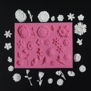 Bunch of Flowers Silicone Clay Mould