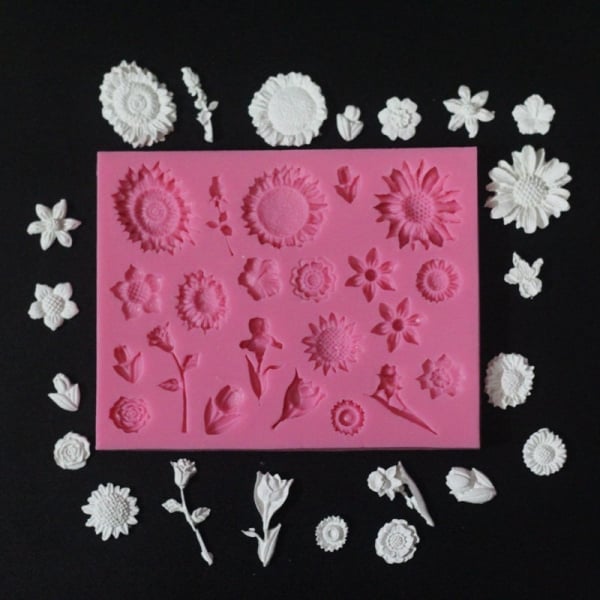 Bunch of Flowers Silicone Clay Mould