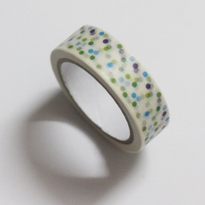 Polka Dots - Blue, Green and Purple - Japanese Washi Tape