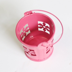Mini Carved Bucket (2 by 1.6 inch) - Dark Pink