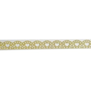 Decorative Glitter Tape - Hearts (Golden)
