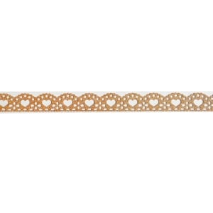 Decorative Glitter Tape - Hearts (Copper)