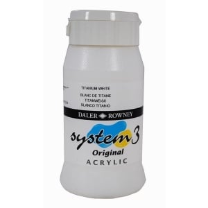 Daler Rowney System 3 Original Acrylic 500ML - Titanium White