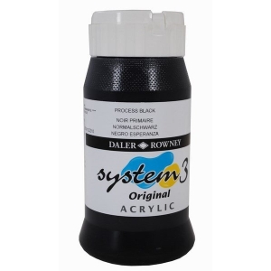 Daler Rowney System 3 Original Acrylic 500ML - Process Black