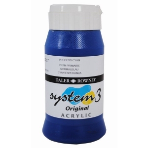 Daler Rowney System 3 Original Acrylic 500ML - Process Cyan