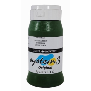 Daler Rowney System 3 Original Acrylic 500ML - Sap Green