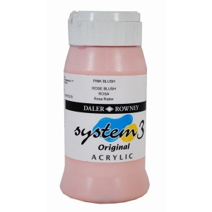 Daler Rowney System 3 Original Acrylic 500ML - Pink Blush