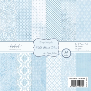 CrafTangles Scrapbook Paper Pack - Wild About Blue (8"x8")