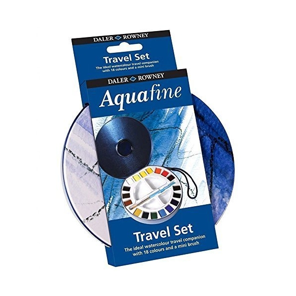 Daler Rowney Aquafine Watercolour Travel Set - 18 Colors