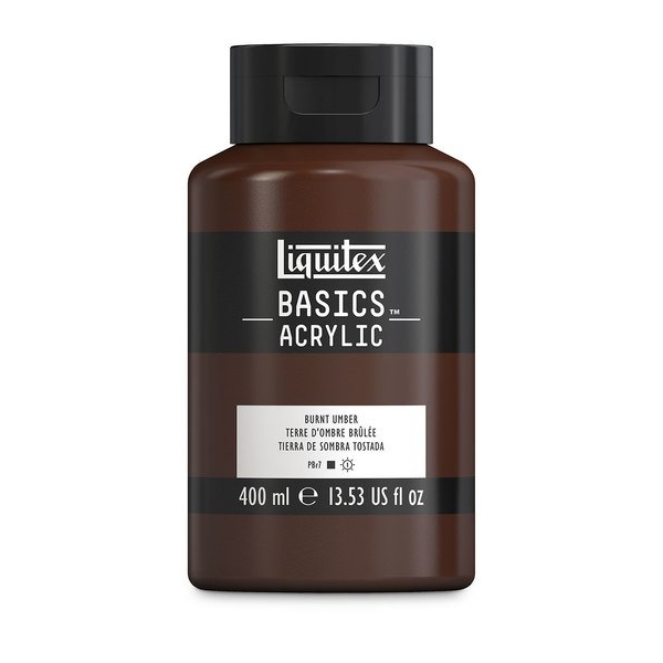 Liquitex Basics Acrylic Paint - Burnt Umber (400ML)