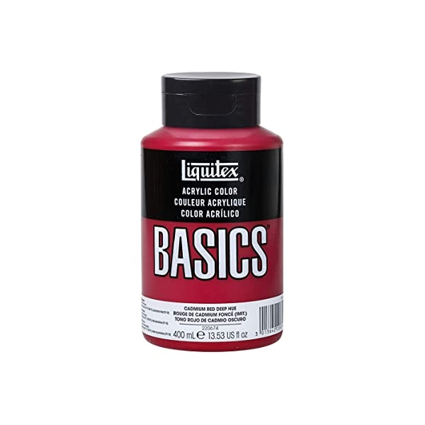 Liquitex Basics Acrylic Paint - Cadmium Red Deep Hue (400ML)