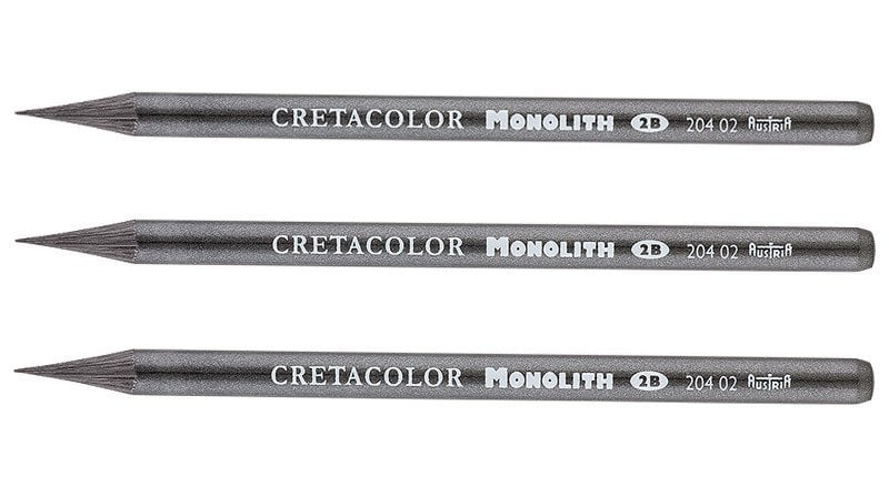 Cretacolor Monolith Woodless Graphite 2B Pencils (Set of 3)