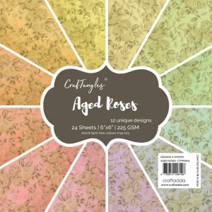 CrafTangles Scrapbook Paper Pack - Aged Roses (6"x6")