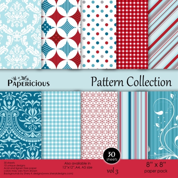 Papericious - Pattern Collection - Vol 3 (8 by 8 patterned paper)