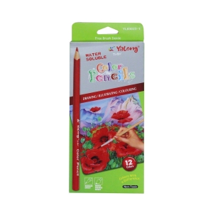 Yalong water soluble Color pencils (Pack of 12 pencils)