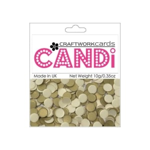 CraftWorkCards Candi Printed Embellishments - Texture Gold