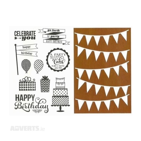 Hampton Art Stamp and Stencil Set - Celebrate You