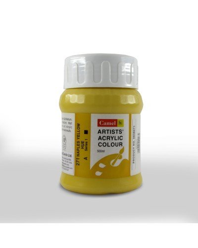 Camel Artist Acrylic Colour 500ml Jar - Naples Yellow Hue