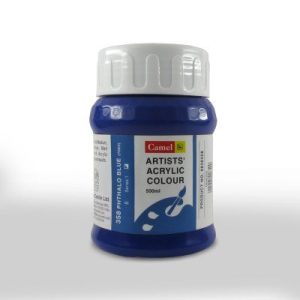 Camel Artist Acrylic Colour 500ml Jar - Phthalo Blue