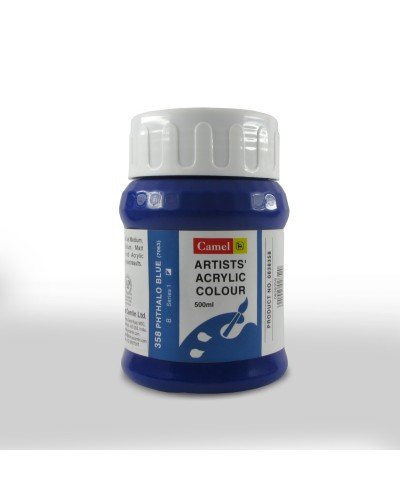 Camel Artist Acrylic Colour 500ml Jar - Phthalo Blue