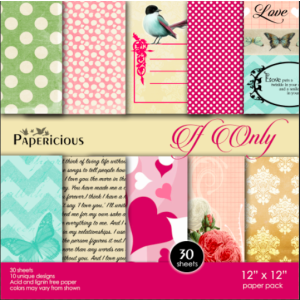 Papericious Designer Collection - If Only (12 by 12 patterned paper)