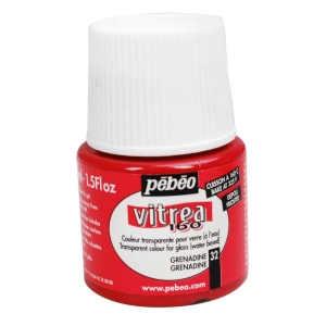 Pebeo Vitrea 160 Frosted Glass Paint 45ml Bottle - Grenadine