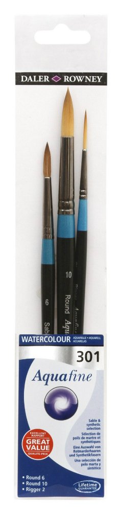 Daler Rowney Aquafine Watercolour Brush Wallet 301