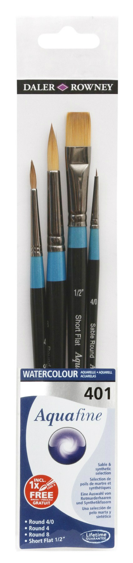 Daler Rowney Aquafine Watercolour Brush Wallet 401