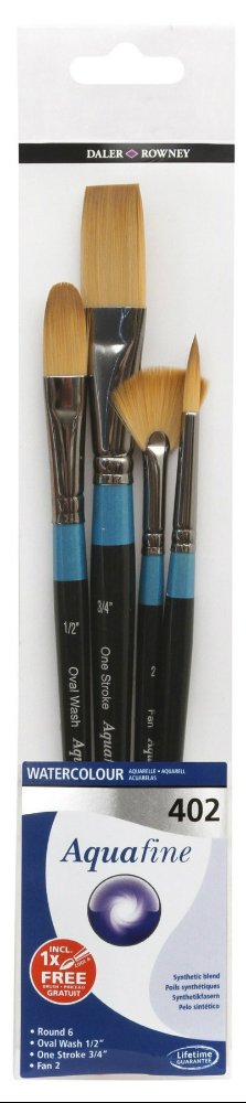 Daler Rowney Aquafine Watercolour Brush Wallet 402