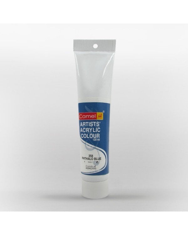 Camel Artist Acrylic Colour 120ml Tube - Phthalo Blue