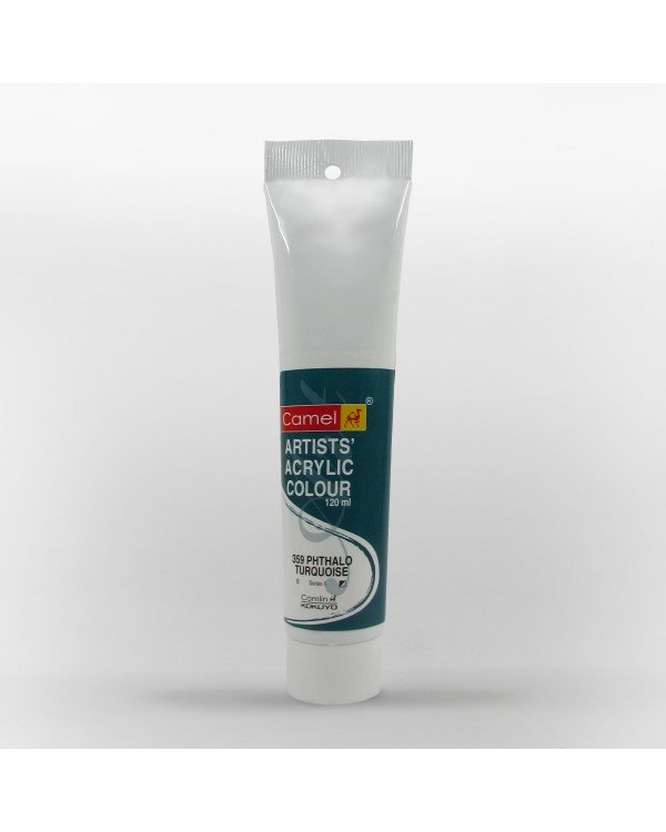 Camel Artist Acrylic Colour 120ml Tube - Phthalo Turquoise