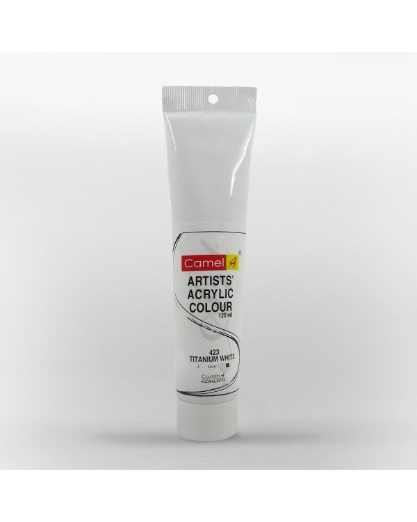 Camel Artist Acrylic Colour 120ml Tube - Titanium White