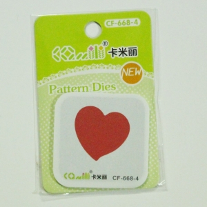 Patterned Dies (Small) - Angled Heart