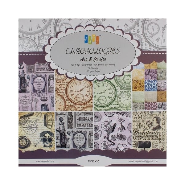 12 by 12 Paper Pack - Chronology (Set of 30 sheets)