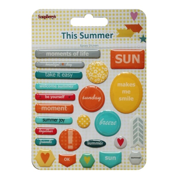 Scrapberrys Epoxy Sticker - This Summer