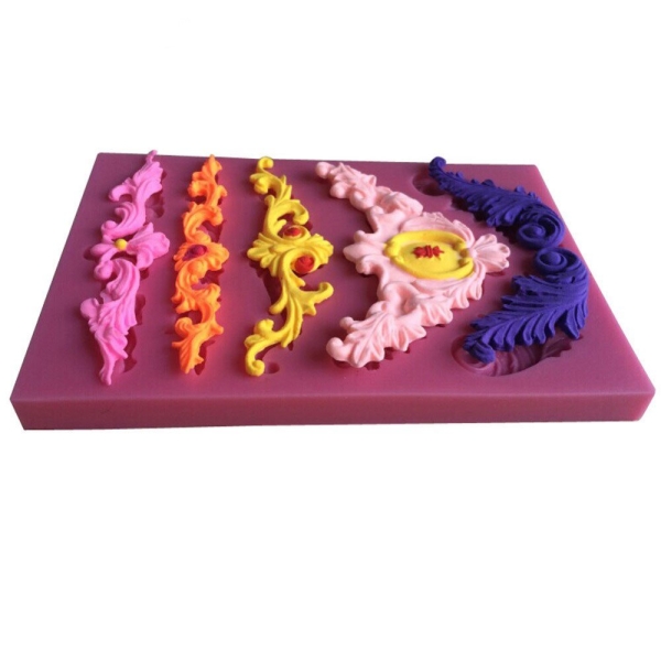 Vintage Swirls Large Silicone Clay Mould