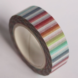 Rainbow colored Stripes - Japanese Washi Tape