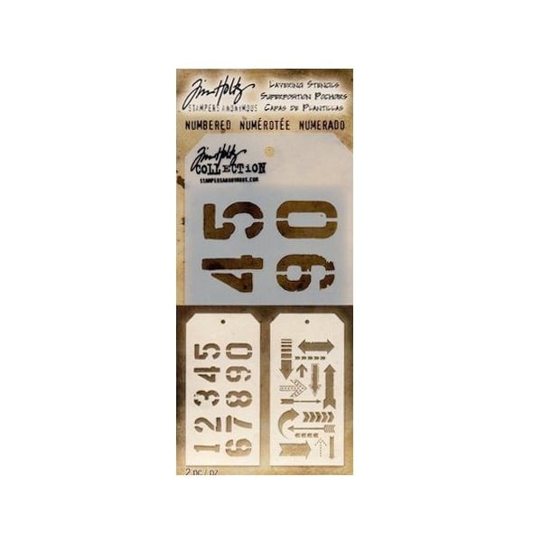 Tim Holtz Layering Stencil - Numbered and Arrows