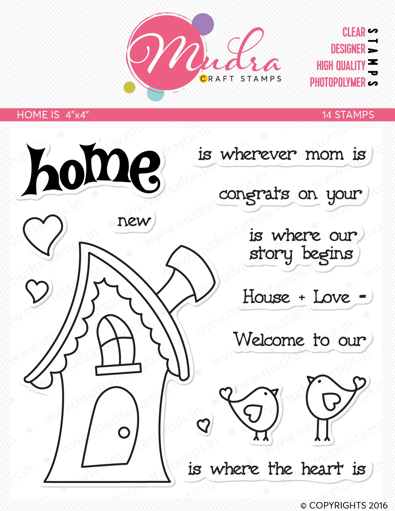 Mudra Craft Stamps - Home Is