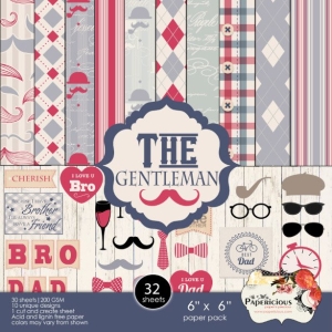 Papericious Designer Collection - The Gentleman (6 by 6 patterned paper)