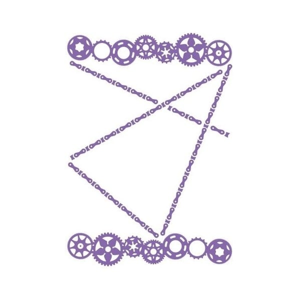 Couture Creations Embossing Folder - Large Cogs (5"X7")