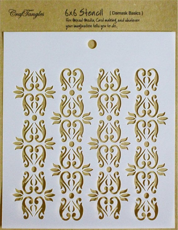 CrafTangles 6"x6" Stencil - Damask Basics