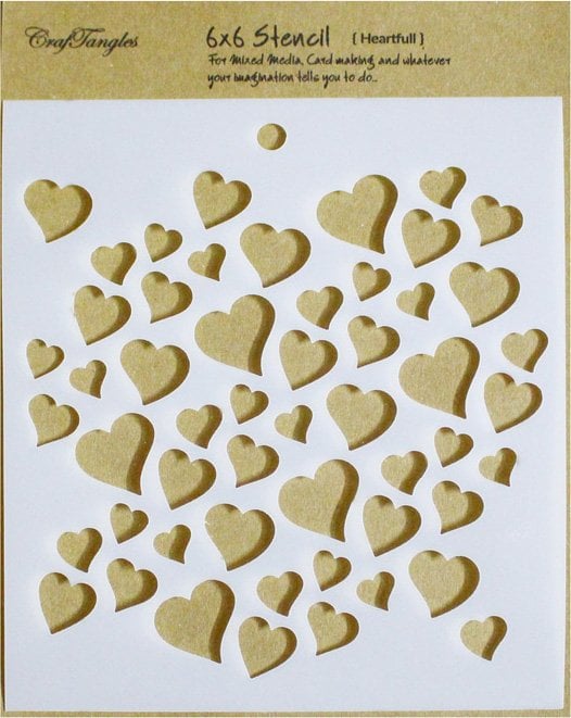 CrafTangles 6"x6" Stencil - Heartfull