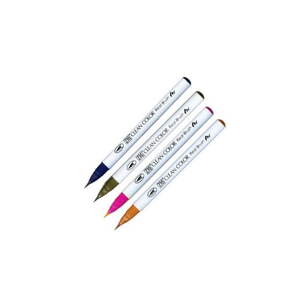Kuretake Zig Clean color real brush pen marker - Set of 4 (4VD)