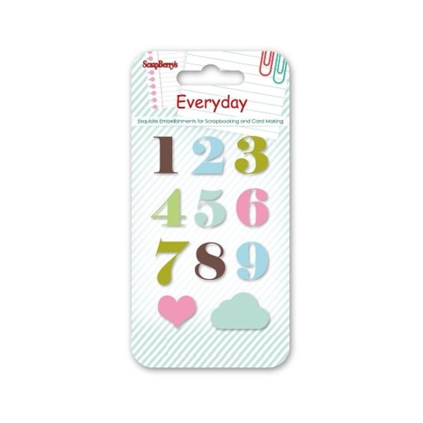 Scrapberrys Epoxy Sticker - Everyday Numbers