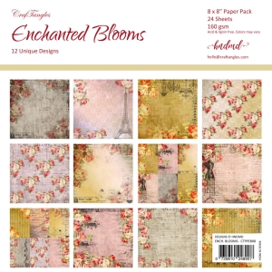 CrafTangles Scrapbook Paper Pack - Enchanted Blooms (8"x8")