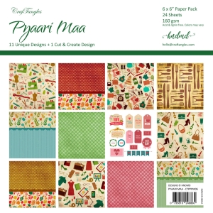 CrafTangles Scrapbook Paper Pack - Pyaari Maa / Dear Mother(6"x6")
